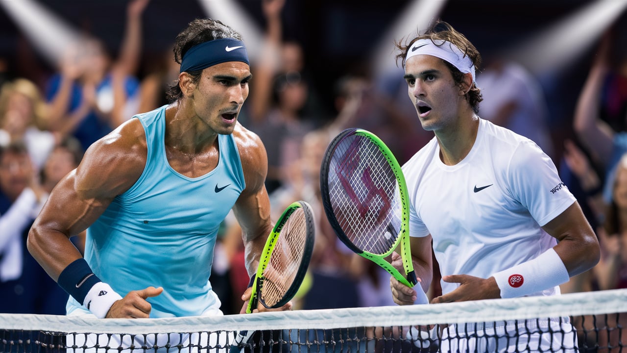 Rafael Nadal and Carlos Alcaraz